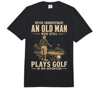 Nunca Subestimes al Viejo Que todavía Juega Golf en los Setenta Comfort Colors Adult Heavyweight T-Shirt