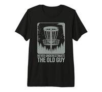 Nunca Subestimes el diseño de Old Guy Disc Golf Camiseta Premium