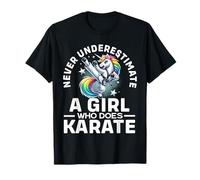 Nunca Subestimes los Unicornios de Karate de Artes Marciales para Mujer Camiseta