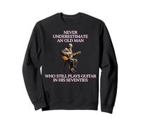 Nunca Subestimes Old Man Guitar 70s Sudadera