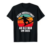 Nunca Subestimes Old Man Skis Deportes de Invierno Camiseta