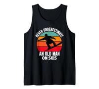 Nunca Subestimes Old Man Skis Deportes de Invierno Camiseta sin Mangas