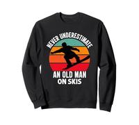 Nunca Subestimes Old Man Skis Deportes de Invierno Sudadera