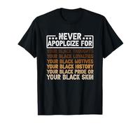 Nunca te disculpes por Tus Pensamientos Negros Lealtades Motivos Camiseta