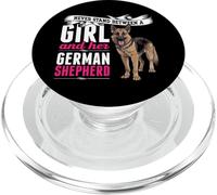 Nunca te interpongas Entre una niña y su Perro Pastor alemán PopSockets PopGrip para MagSafe