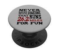 Nunca te metas con Alguien Que Corre 26.2 Millas por diversión PopSockets PopGrip Adhesivo