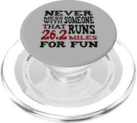 Nunca te metas con Alguien Que Corre 26.2 Millas por diversión PopSockets PopGrip para MagSafe