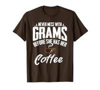 Nunca te metas con Gramos Antes de Que Tenga su Regalo de café para Abuela Camiseta