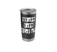 Nunca te rindas Vaso térmico de acero inoxidable de doble pared