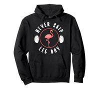 Nunca te saltes el día de las piernas Flamingo Sudadera con Capucha