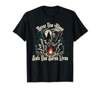 Nunca uses solo, uso seguro, salva vidas, diseño divertido Camiseta