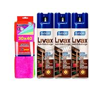 NUNCAS Set 3 Cera LIVAX Mobili&Design para todos los tipos de madera + Gamex paño microfibra