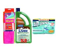 NUNCAS Set de 6 unidades LIVAX SPLENDI PARQUET 1L + Gamex paños captura polvo