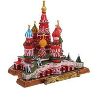 NUNETH Escultura decorativa interior, adorno de la iglesia de San Basilio de Rusia, estatua de resina, regalo coleccionable, rojo