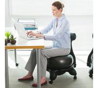 NUNETH Silla con Pelota Silla de Yoga de Escritorio de Oficina con Bola Anti Estallido, Silla de Postura Ergonómica con Pelota de Equilibrio para Aliviar El Dolor de Espalda/Buen Asiento/Ejercicio