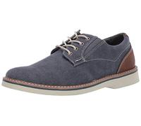 Nunn Bush Barklay Canvas Plain Toe Oxford Lace Up, Hombre, Azul Oscuro, Wide