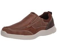 Nunn Bush Conway Slip-on Moccasin Toe with Comfort Gel Loafer, Mocasín Hombre, Tan, 42.5 EU Ancho