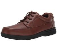 Nunn Bush Men's CAM Moc Toe Casual Lace-Up with Comfort Gel and Memory Foam, Cognac Tumbled, 9 X-Wide