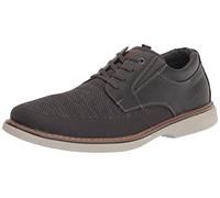 Nunn Bush Men's Otto Plain Toe Knit Oxford Lace Up with Lightweight Sole, Gray, 10 Wide