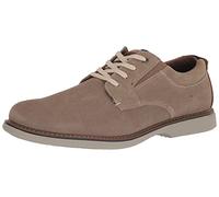 Nunn Bush Men's Otto Plain Toe Oxford Leather Lace Up with Lightweight Sole, Gray, 9.5