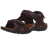 Nunn Bush Men's Rio Bravo Three Strap Outdoor Sport River Sandal with Hook and Loop Closure