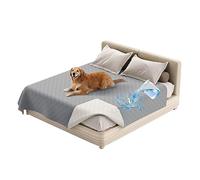 NUNOMO Extra Grande Manta Impermeable para Perros, Fundas Lavables para Asientos de Coche, Funda para Cama de Perro,Suministros para Perros a Prueba de PIS,niños (132 x 208 cm/52 x 82 in,Gris Claro)