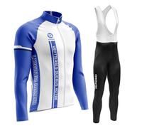 NUNOMO Hombre,Manga Larga Transpirable + Culottes Bici 9D Gel Equipos Conjunto Ciclismo Manténgase abrigado en Invierno,Traje de Ropa de Bicicleta de Montaña MTB Ciclista (M,TYPE-4A)