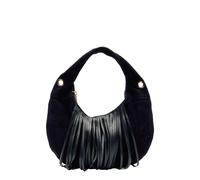 Núnoo Mini Gabi Suede Fringe Black W. Gold Talla: OS | Bolsos de Mano Outlet | Mujer | Negro