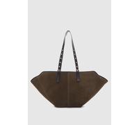 Núnoo Nora Suede Dark Olive W. Gold Talla: OS | Bolsos de Mano Outlet | Unisex | Verde