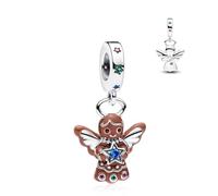 NUNUYAYA Charms Abaloriosde Cuentas Plata de Ley 925 con Circonita Cúbica Star Angel Charms Colgante Compatible con Niña Mujer Europeo Pulsera Collar