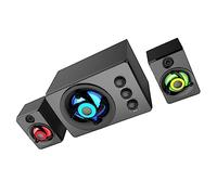 NUOBESTY 1 Juego Altavoces de Madera con Subwoofer USB Sonido Estéreo y Efecto Compatible con Pc TV y Dispositivos Móviles
