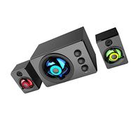 NUOBESTY 1 Juego Altavoces de Madera Estéreo con Subwoofer USB Caja de Sonido Multimedia para Ordenadores y Portátiles Sonido Envolvente y Diseño Elegante