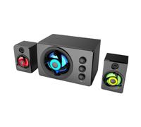 NUOBESTY 1 Juego Altavoces Multimedia con Subwoofer de Madera Sonido Estéreo USB para Pc y Portátiles Diseño Elegante y Compacto para y TV