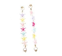 NUOBESTY 1 Juego Cadena De Teléfono Móvil Diy Estrellas Y Accesorios Para Decorar Fundas De Teléfono Cadenas Colgantes 2 Piezas