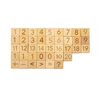 NUOBESTY 1 Juego de fichas numéricas de madera para manipulación matemática - Juego de juguete educativo preescolar - Herramientas para el reconocimiento de números y el desarrollo de habilidades