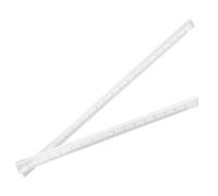 NUOBESTY 1 Juego Regla Triangular Transparente Herramienta De Medición del Estudiante Regla De Papelería Regla Escolar Clara Regla De Plastico para Uso Escolar El Plastico 2 Piezas