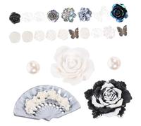 NUOBESTY 1 Juego Rosa Barroca para Manualidades Diy Adornos de Flores para Fundas de Teléfono Accesorios de Decoración Elegante