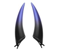 NUOBESTY 1 Par Central de cabello de la bocina del Cuerna pasador de pelo de cuernos de aterrador pinzas para el pelo de cuerno de buey Clips de cabello para mujeres resina