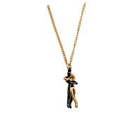 NUOBESTY 1 Pc joyas testigo de amor Rosario hombre oro perla encanto cumpleaños de cumpleaños regalitos cumpleaños joyería del cuello abrazando collar latón Black