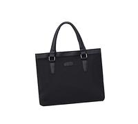 NUOBESTY 1 Pieza Maletín de Cuero de Vaca para Hombre Bolsa de Negocios Casual Resistente al Agua para Portátil y Negro