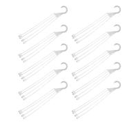NUOBESTY 10 Ganchos para Colgar Macetas de Resina Blanca 45 CM Colgadores Resistentes para Jardín y Terraza Soporte para Plantas Colgantes Accesorios para Exteriores Pack de 10