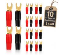 NUOBESTY 10 pares de terminales de horquilla 8 AWG con apertura de horquilla de 5 mm