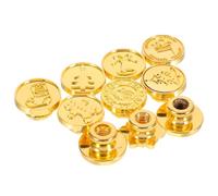 NUOBESTY 10 Piezas Cabezal de Sello de Cera Navideño Dorado de Metal para Sobres E Invitaciones con Diseño Vintage para Manualidades y Celebraciones Festivas
