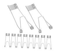 NUOBESTY 10 Piezas Clip De Resorte De Lámpara Clips De Resorte De Luz Clips De De Retención De La Lámpara Accesorios De Luz Empotrada Abrazadera De Foco Silver Metal