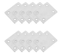 NUOBESTY 10 Piezas de Placas de Unión Planas para Madera, Soporte Recto de Acero Inoxidable, Tamaño Grande 2.0, Fijación Resistente para Muebles y Bricolaje, Soporte de Reparación