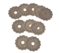 NUOBESTY 10 Piezas Juego de Arandelas Decorativas de Cobre para Placas Traseras de Tiradores de Muebles Vintage Diseño Clásico y Sujeción Firme para Restauración de Gabinetes