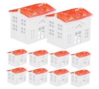 NUOBESTY 10 Piezas Micro Landscape Villa Models Durable Miniature Building Ornaments For Table and Fairy Garden