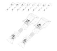NUOBESTY 10 piezas Pinzas Transparentes Giratorias para Carteles Soporte para Etiquetas de Precio Clips Dobles para Exhibición de Mercancías Tiendas y Supermercados