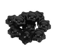 NUOBESTY 10 Piezas Pomo de Estrella Roscado M8 Tuerca Hexagonal Mango Moleteado Negro Núcleo de Cobre Perilla Manual Ergonómica para Ajuste y Sujeción de Máquinas y Herramientas