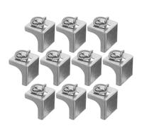 NUOBESTY 10 Piezas Tapones para Rieles de Cortina de Acero Inoxidable, Tapas de Extremo Fáciles de Instalar y Accesorios para Rieles de Persianas en Color Plata